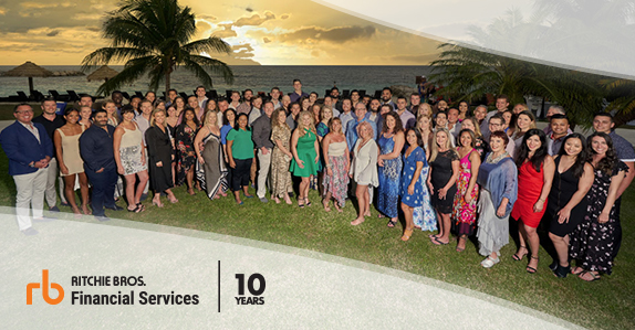 The Ritchie Bros. Financial Services team celebrates 10 years of helping customers The Ritchie Bros. Financial Services team celebrates 10 years of helping customers